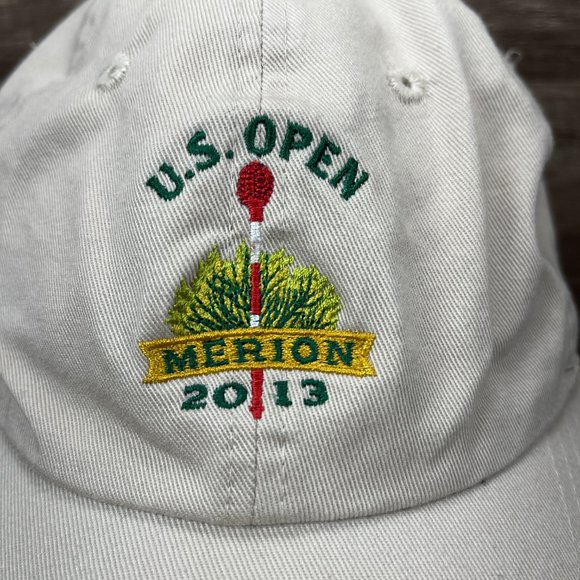 US Open Merion 2013 Ahead Cap Hat Tan Adjustable Strapback One Size Golf - Picture 2 of 11